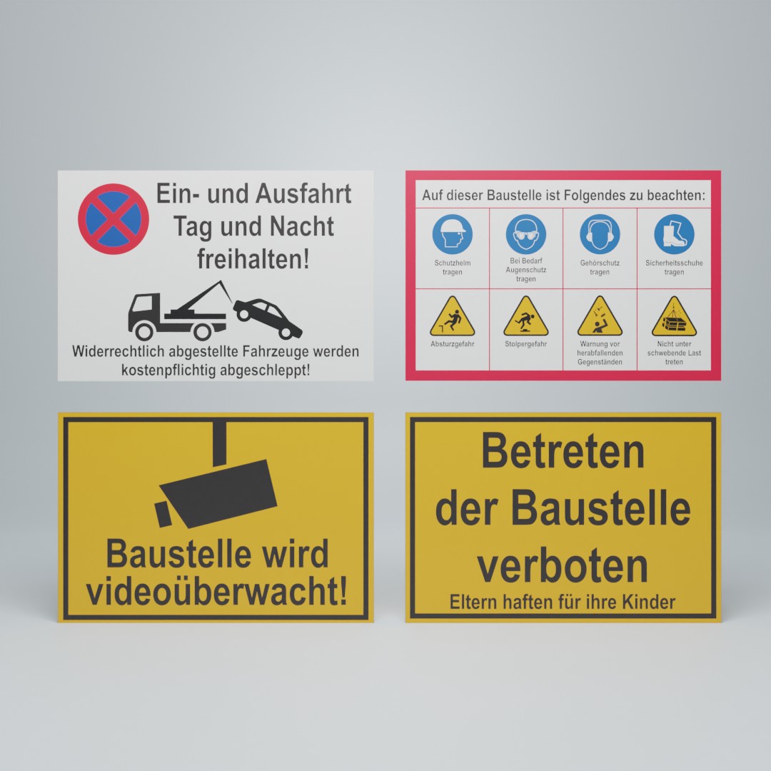 Hinweisschilder Baustelle